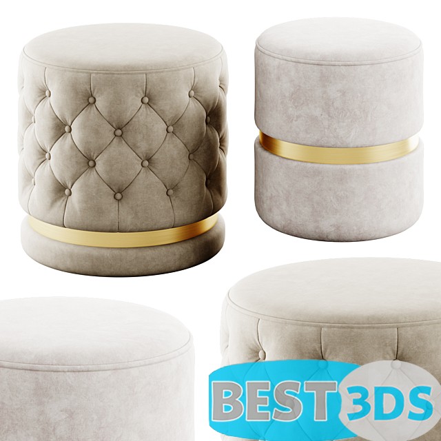 Round ottomans by Inspire - Modèle Optimisé
