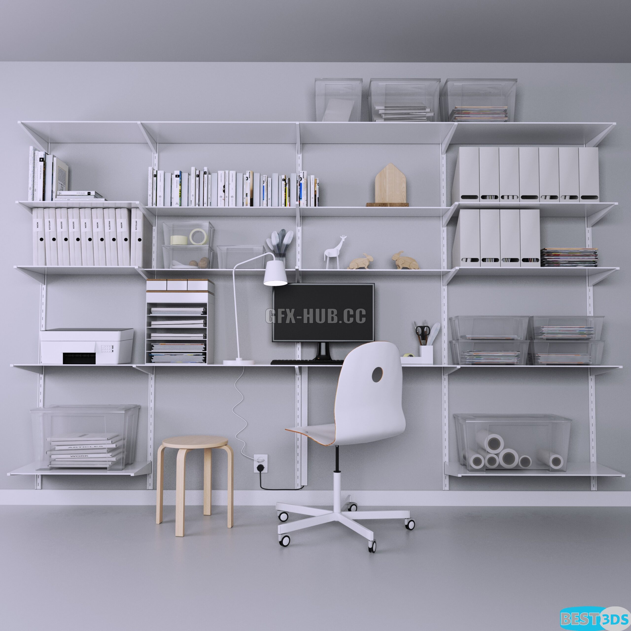 Pack model 3D- Mobilier De Bureau – Image 128
