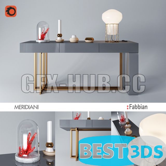 Shine quincy console by Meridiani