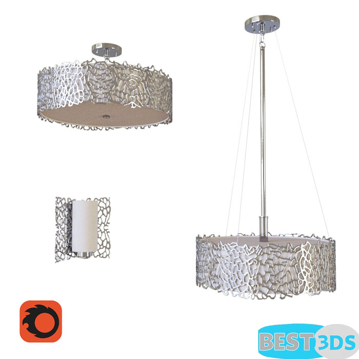 Pack model 3D- Eclairage De Plafond – Image 291