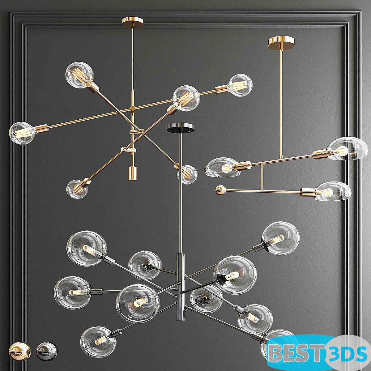 Pack model 3D- Eclairage De Plafond – Image 295
