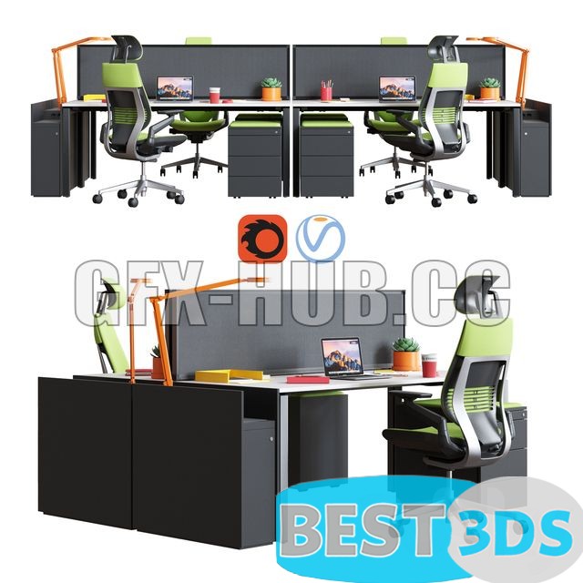 Pack model 3D- Mobilier De Bureau – Image 130