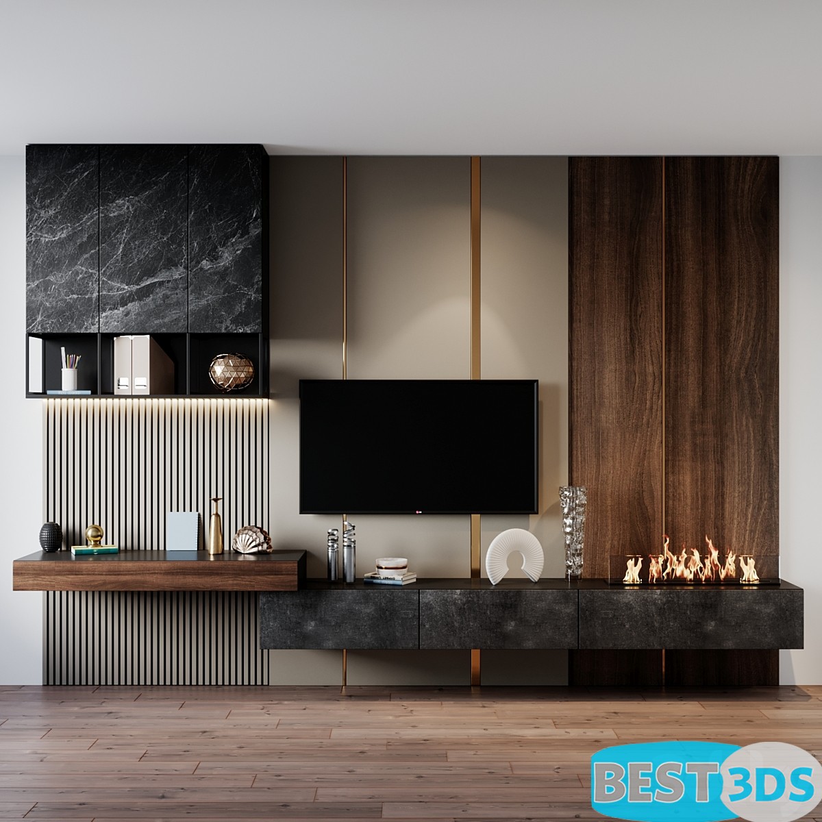 Pack model 3D- Mur De Télévision – Image 23