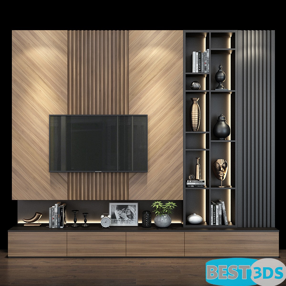 Pack model 3D- Mur De Télévision – Image 65