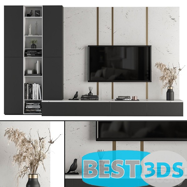 Pack model 3D- Mur De Télévision – Image 81
