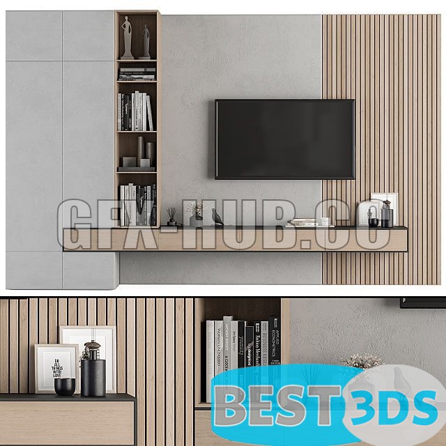 Pack model 3D- Mur De Télévision – Image 82