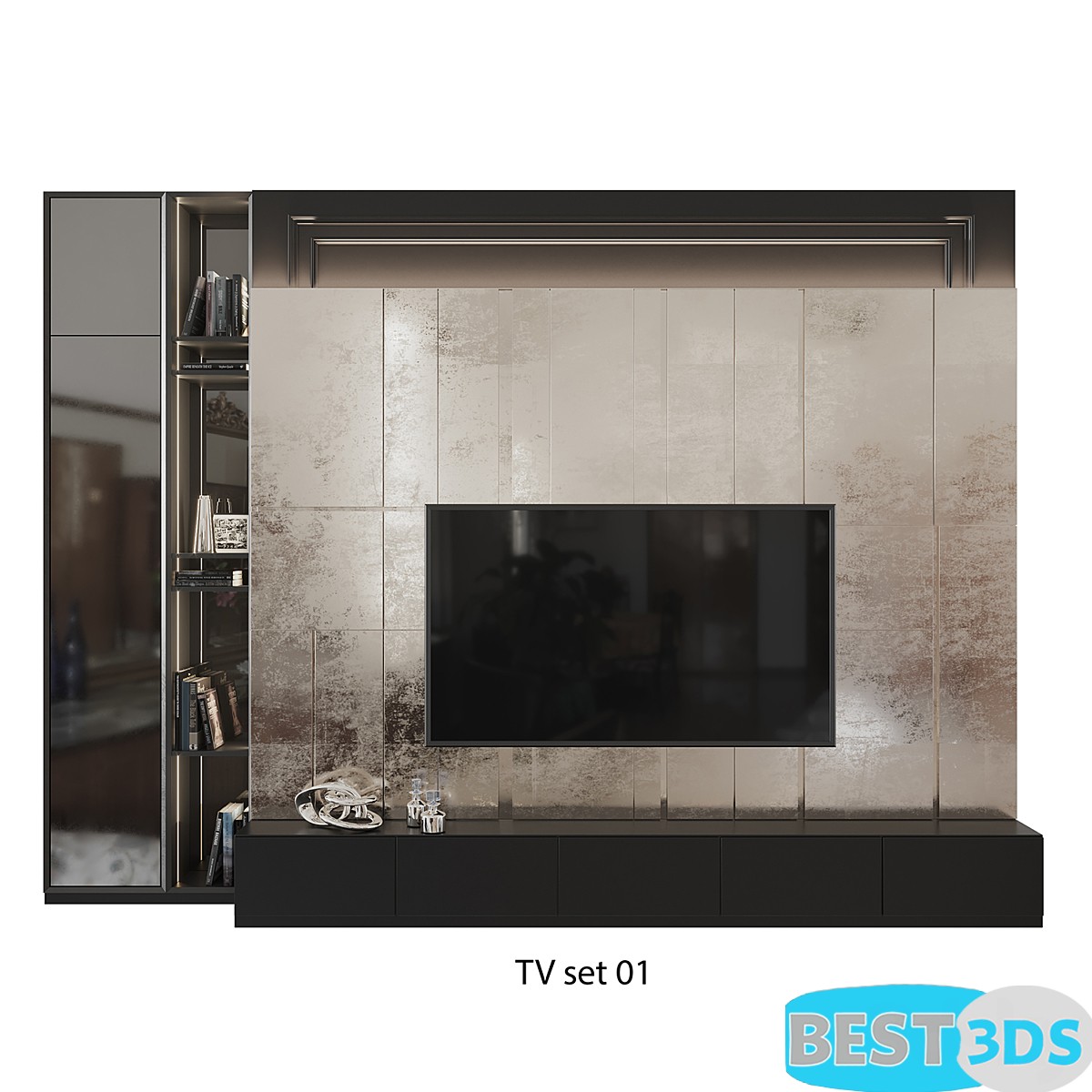 Pack model 3D- Mur De Télévision – Image 59