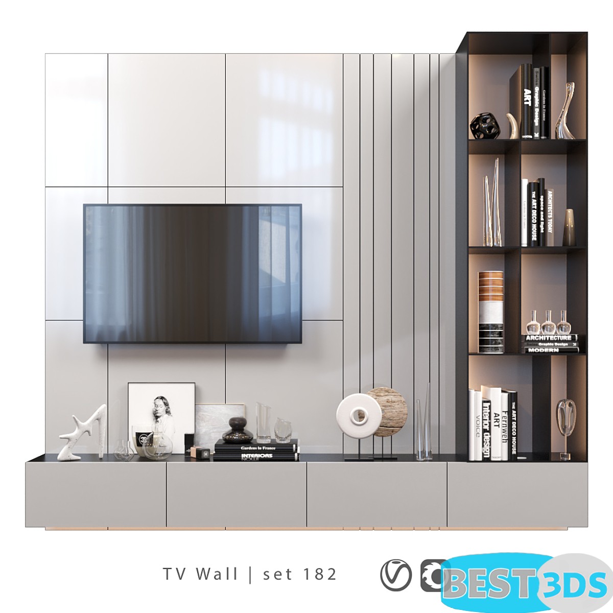 Pack model 3D- Mur De Télévision – Image 69