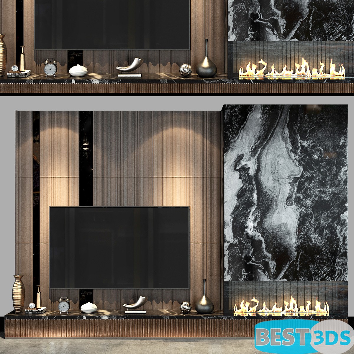 Pack model 3D- Mur De Télévision – Image 38