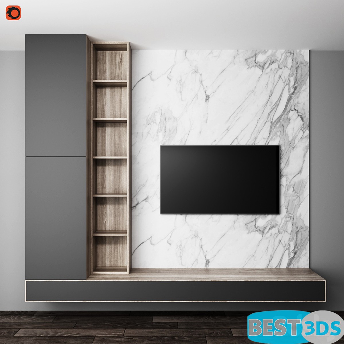 Pack model 3D- Mur De Télévision – Image 83