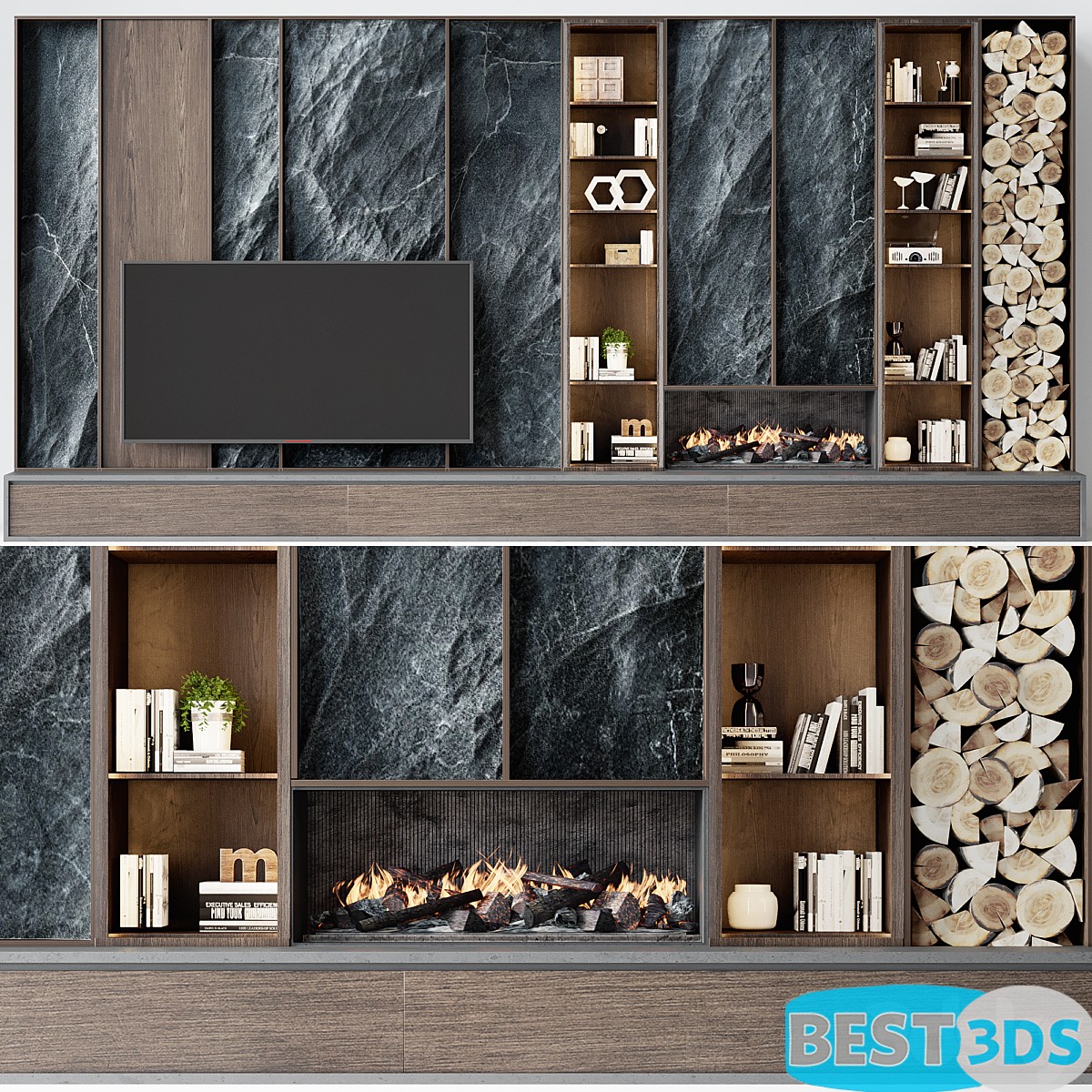 Pack model 3D- Mur De Télévision – Image 55