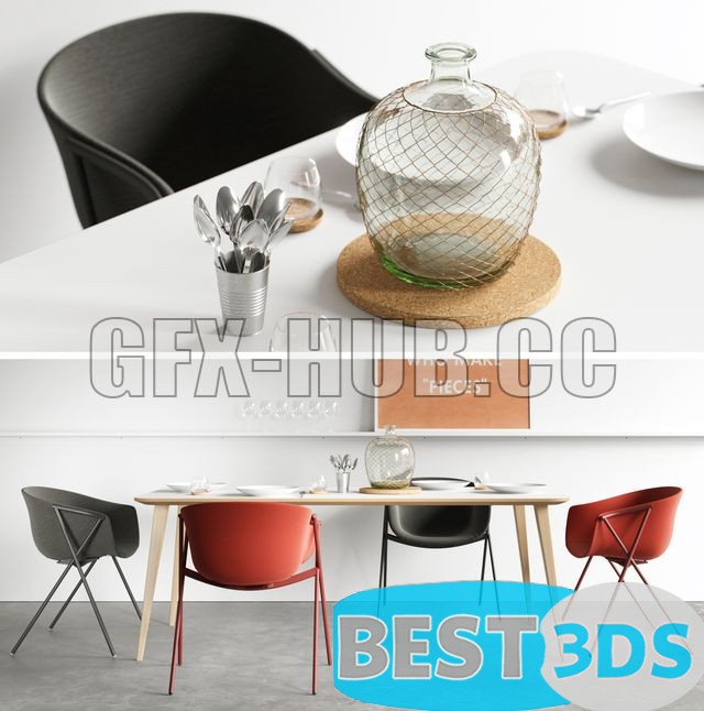 Modèle optimisé - Table Bob & Chair Bai ONDARRETA and decor
