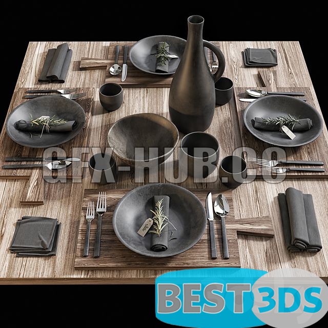 Mise en scène de table noire