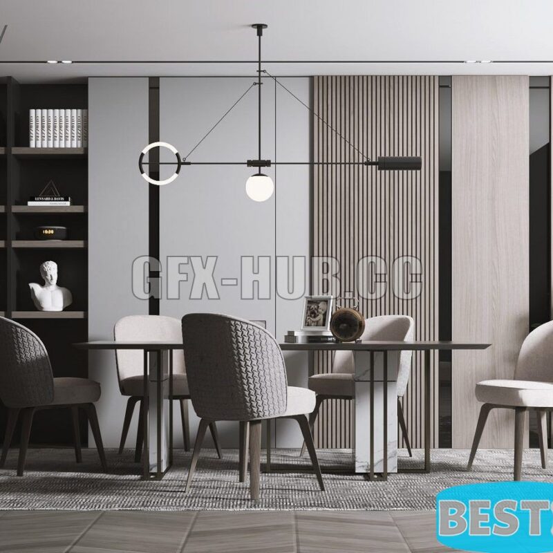 Modèle optimisé - Table and Chair furniture set 1
