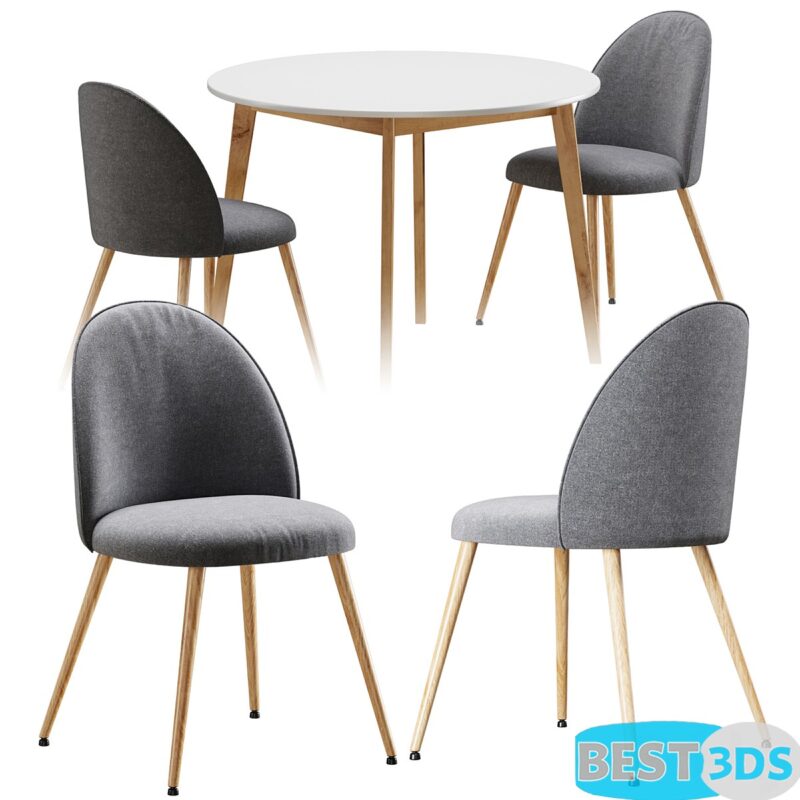Modèle optimisé - Table and chair Jysk Kokkedal and Jegind