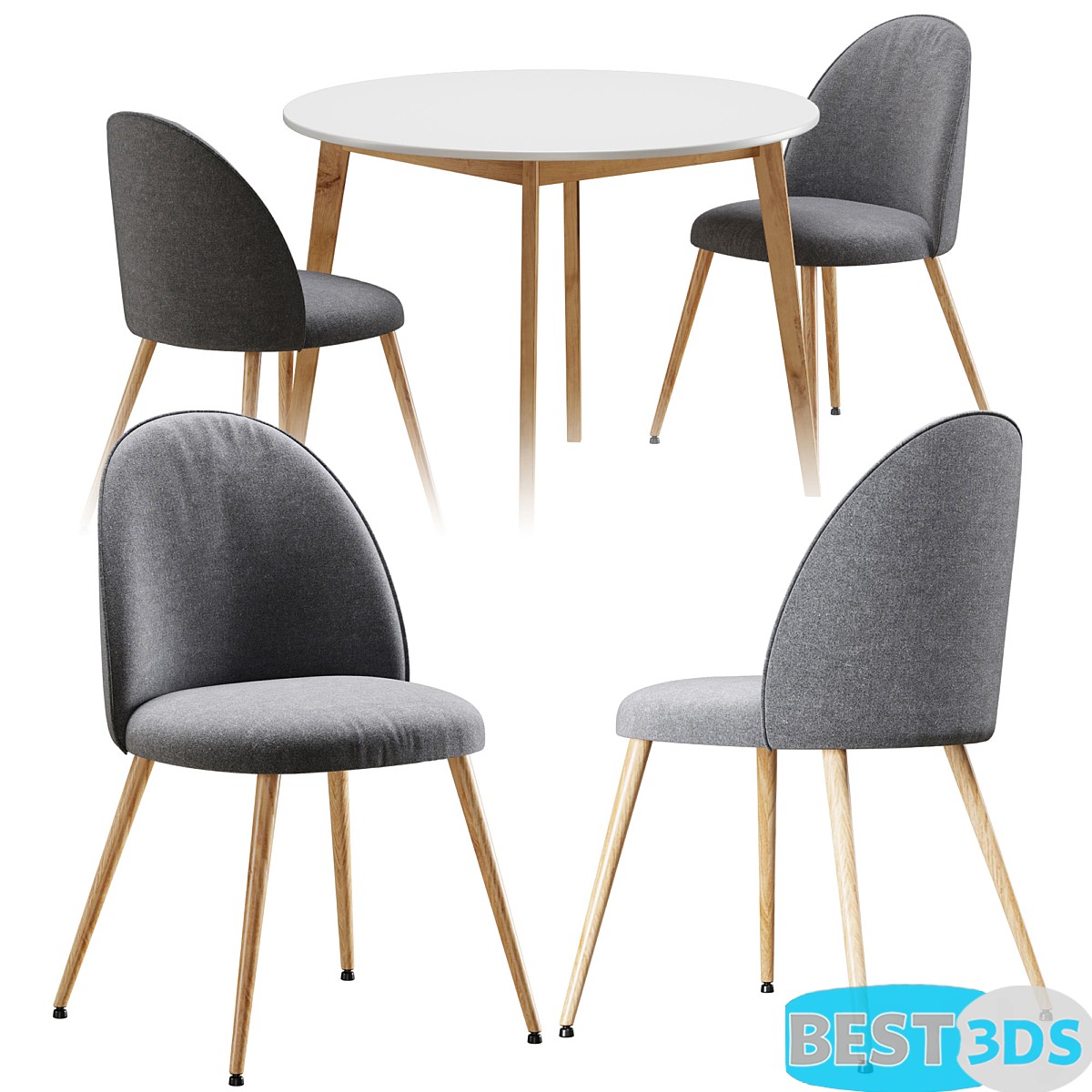 Modèle optimisé - Table and chair Jysk Kokkedal and Jegind