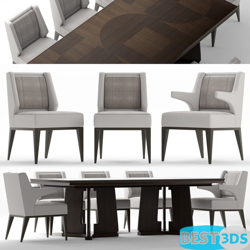 Modèle optimisé - Table and chairs baker DINING CHAIR