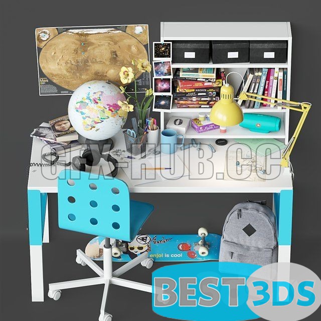 Pack model 3D- Mobilier De Bureau – Image 131