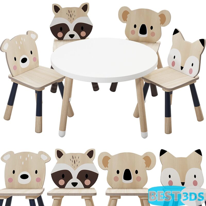 Table et chaises enfants Forest