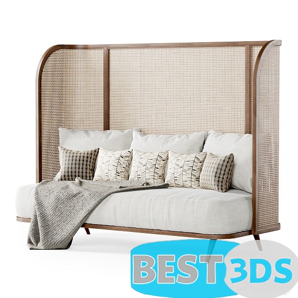 Three Seater Garden Sofa CV33 High Back - Modèle Optimisé