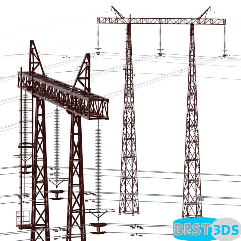 Pylône électrique 500 kV
