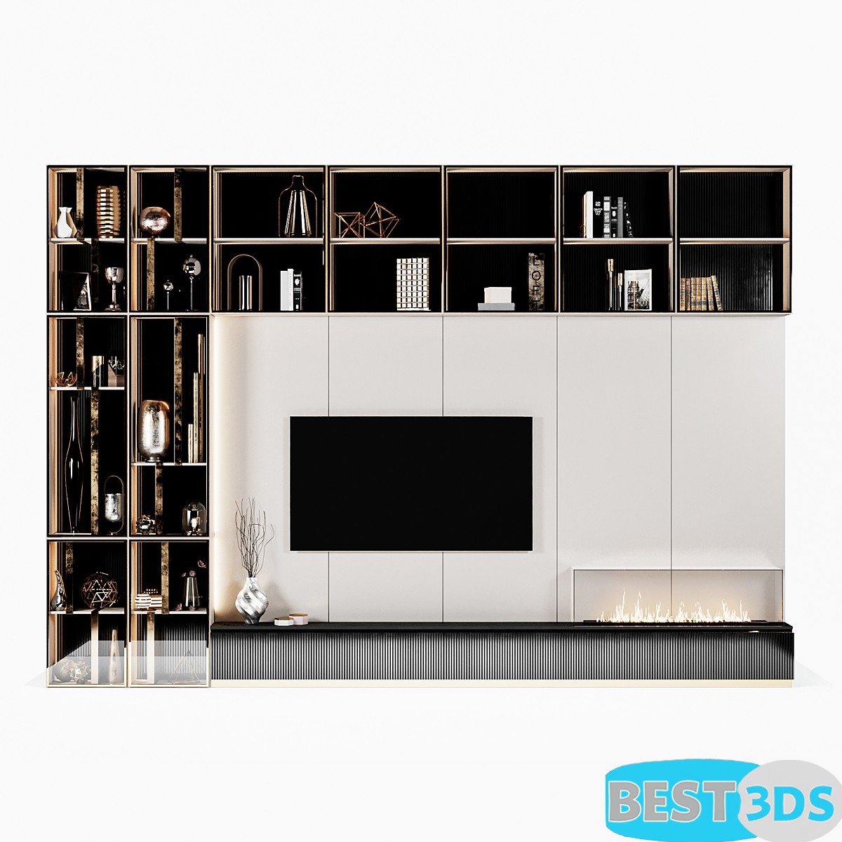 Mur TV Peinture Blanche