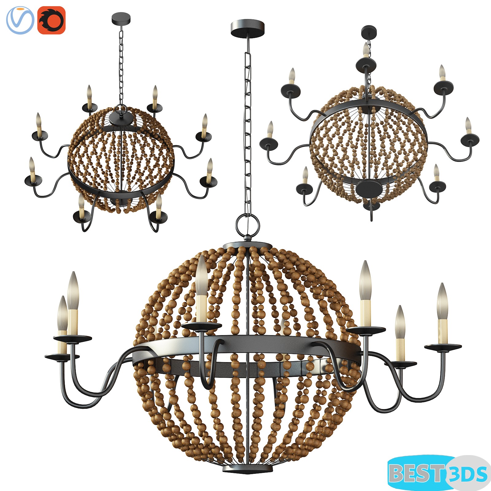 Pack model 3D- Eclairage De Plafond – Image 322