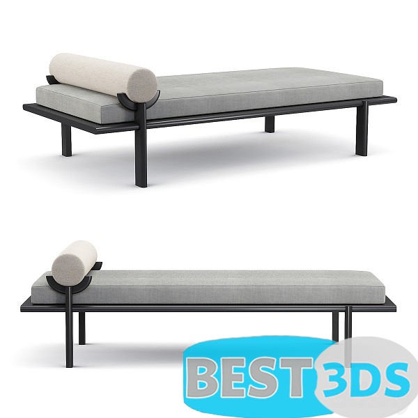 Vonnegut Kraft Black Crescent Lounge Daybed - Modèle Optimisé