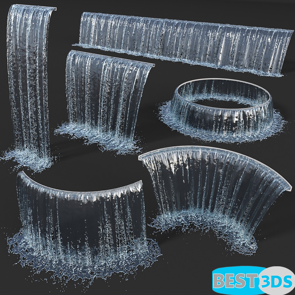 Ensemble d’effets d’eau 5