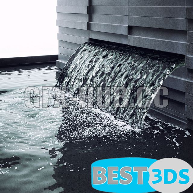 Cascade pour piscine avec bulles