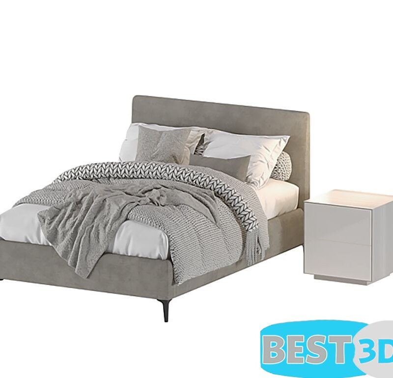 Modèle 3D - West Elm Andes Bed