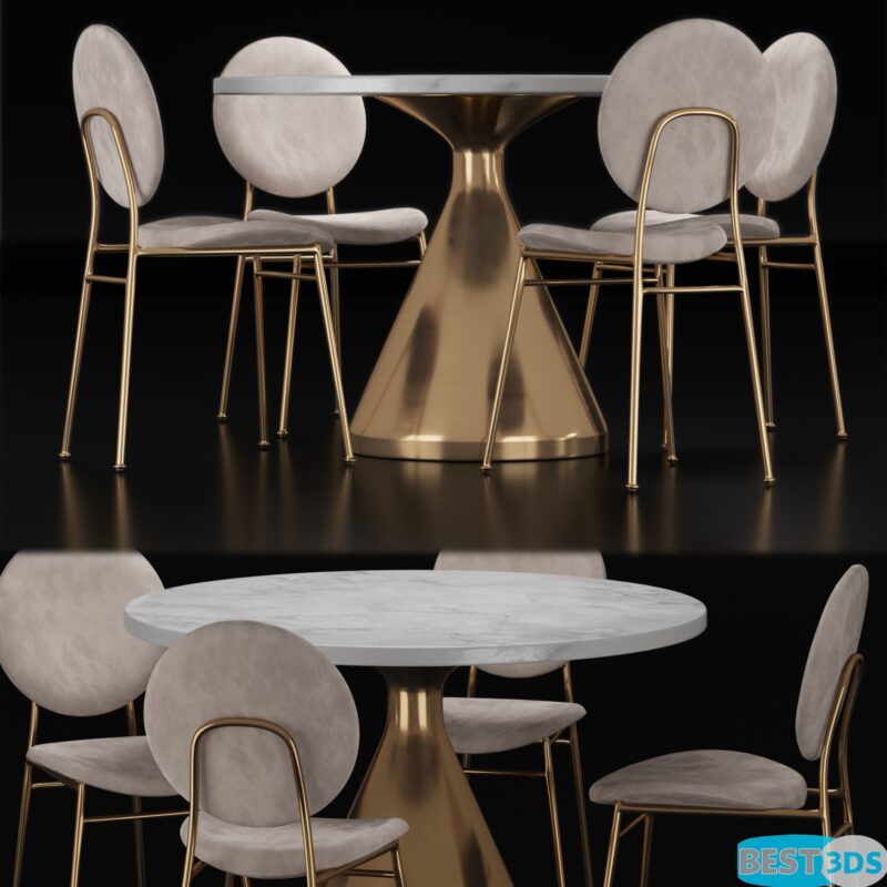 Modèle optimisé - West Elm Dining Set 1
