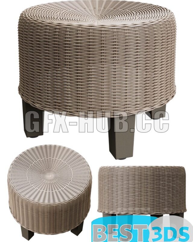 Wicker ottoman Ikea Sky - Modèle Optimisé