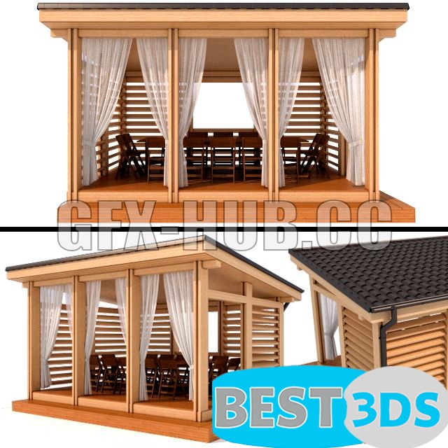 Tonnelle en bois moderne