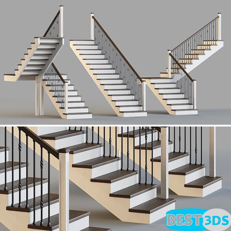 Escalier en bois pour maison privée 3