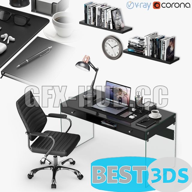 Pack model 3D- Mobilier De Bureau – Image 155