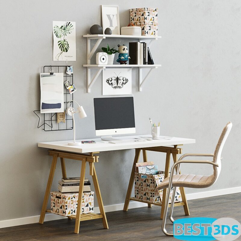 Table Bureau IKEA Linnmon Finnvard
