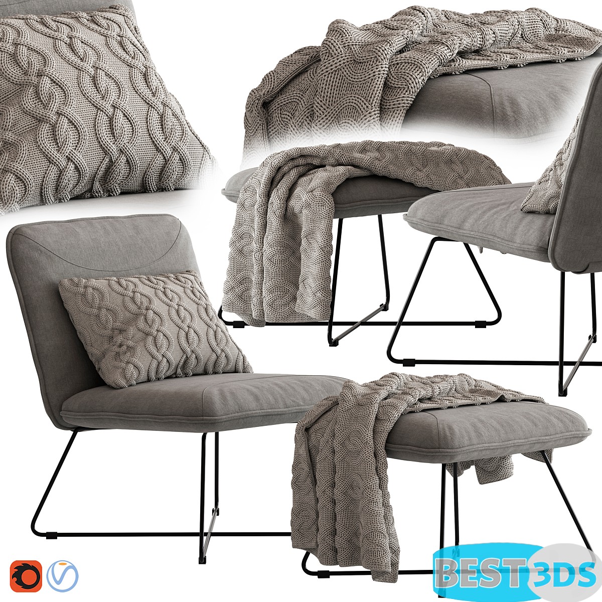 Pack model 3D- Chaise – Image 6